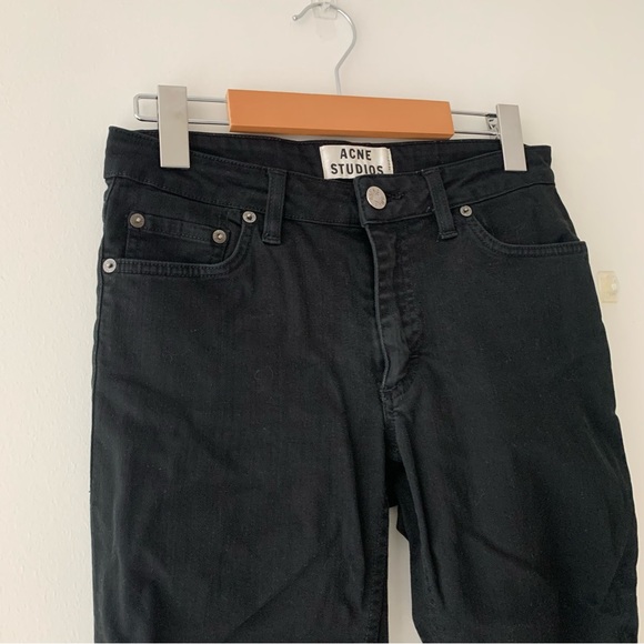 Acne Studios Flex S Lacey Black denim jeans size 28/32 - Picture 2 of 6